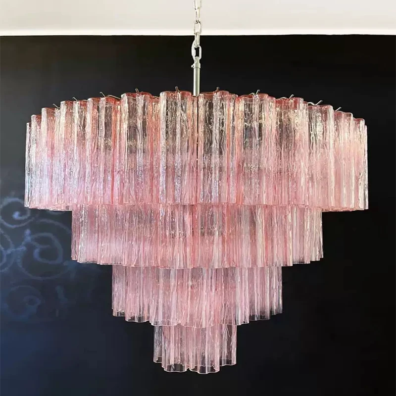 

2025 New Trend Glass Chandelier Light French Home Decor Fixture For Living Room Bedroom Hotel Staircase Villa Lamp Pendant Light