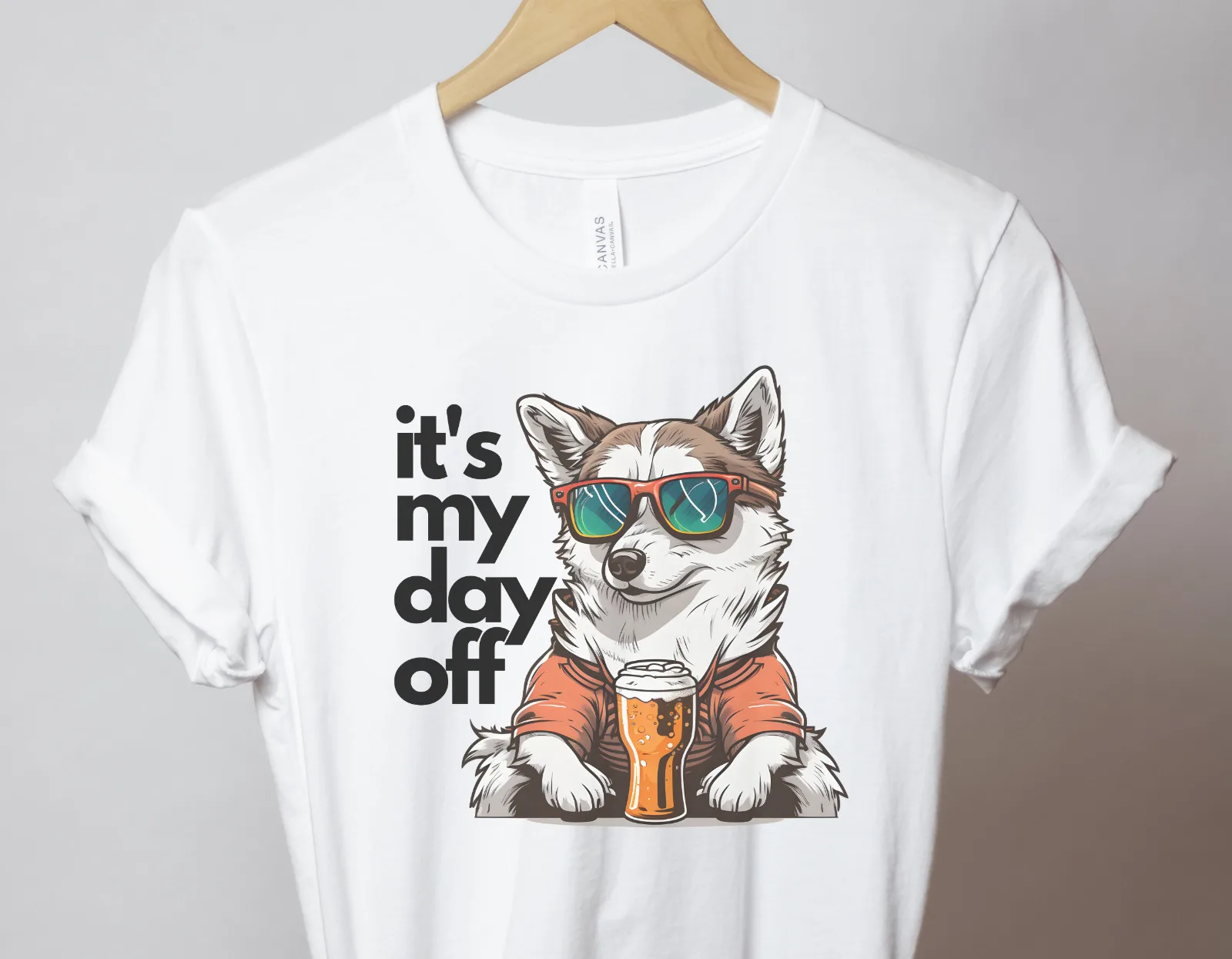 IT'S MY DAY OFF Funny Husky Dog Shirt For Dog Lover Design by TanoshiStudio