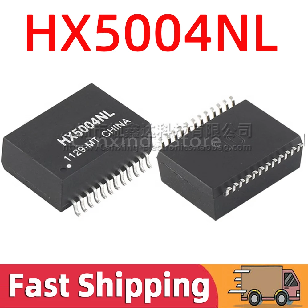 5pcs HX5004NL H5X004NLT H5X004 SOP24 Network Transforme 1000 Base-t Ethernet Transformer Isolated Choke Turns Ratio 1:1 Filter