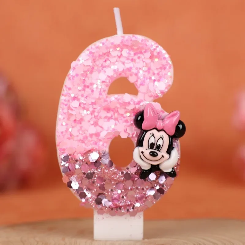 Hot Gelukkige Verjaardag Nummer 0-9 Kaarsen Cartoon Mickey Minnie Mouse Kaars Cake Cupcake Topper Party Decoratie Benodigdheden DIY Geschenken