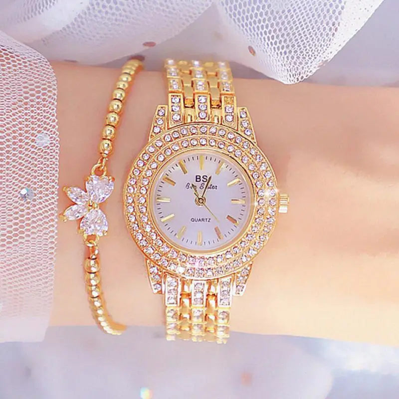 Bs Bee Sister Watch Women with Bracelet Luxury Brand 2023 Dress Gold Female Wristwatches Ladies Wrist Watches Montre Femme