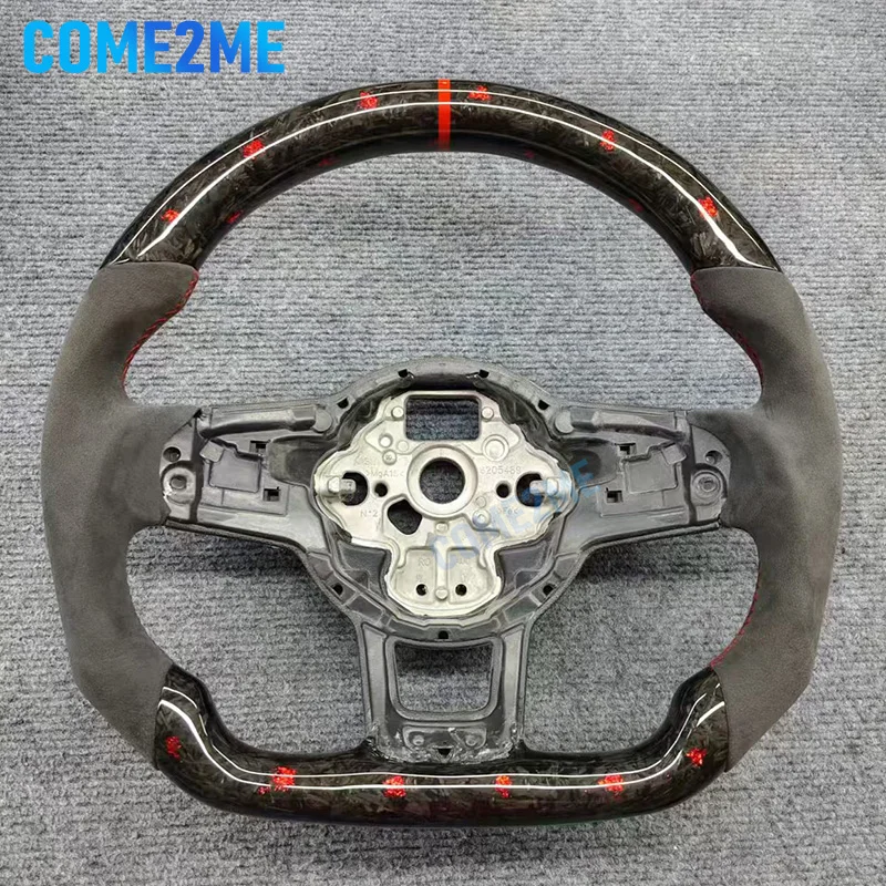 Forge Carbon Fiber Steering Wheel Alcantara For VW Golf MK7 7.5 GTI GTD GTE R 2013-2020 Polo GTI For Tiguan for Passat DSG