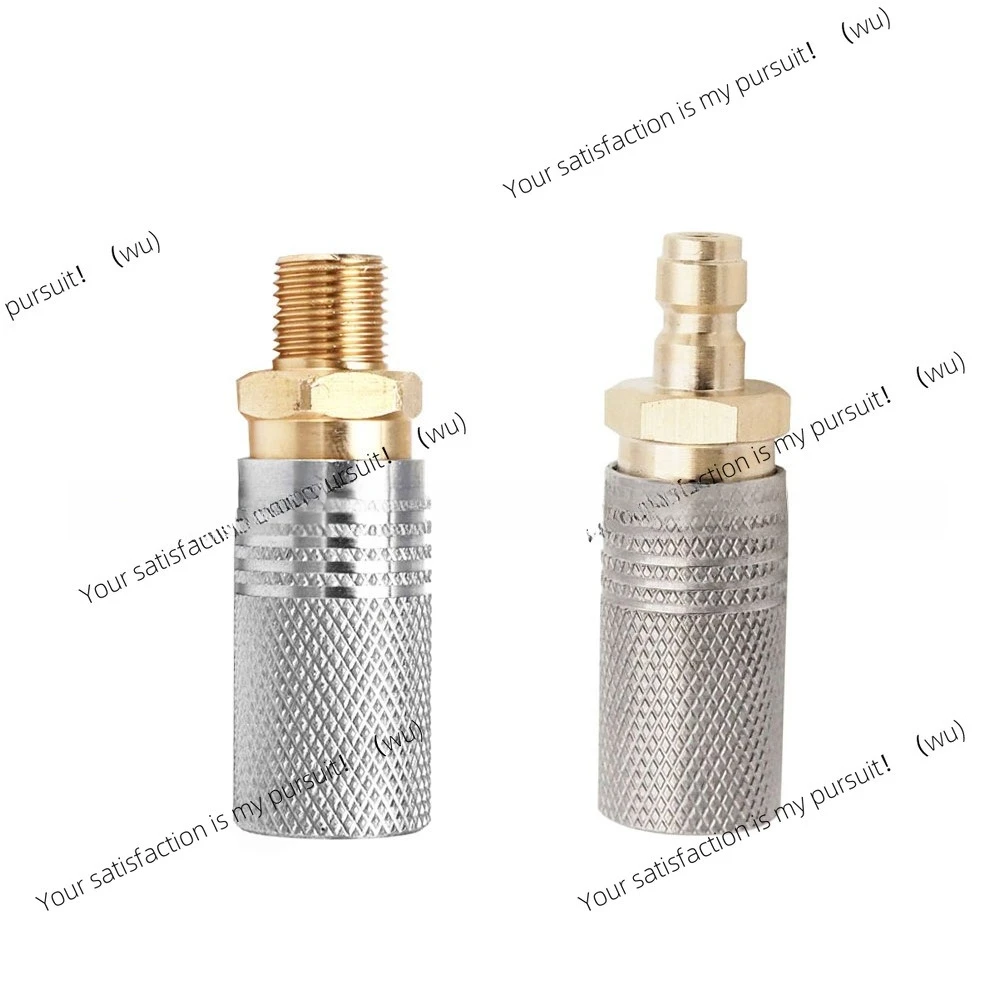 Extended quick inflation connector G1/8 BSP1/8 outer tooth with 8mm hole quick connection long rod female head