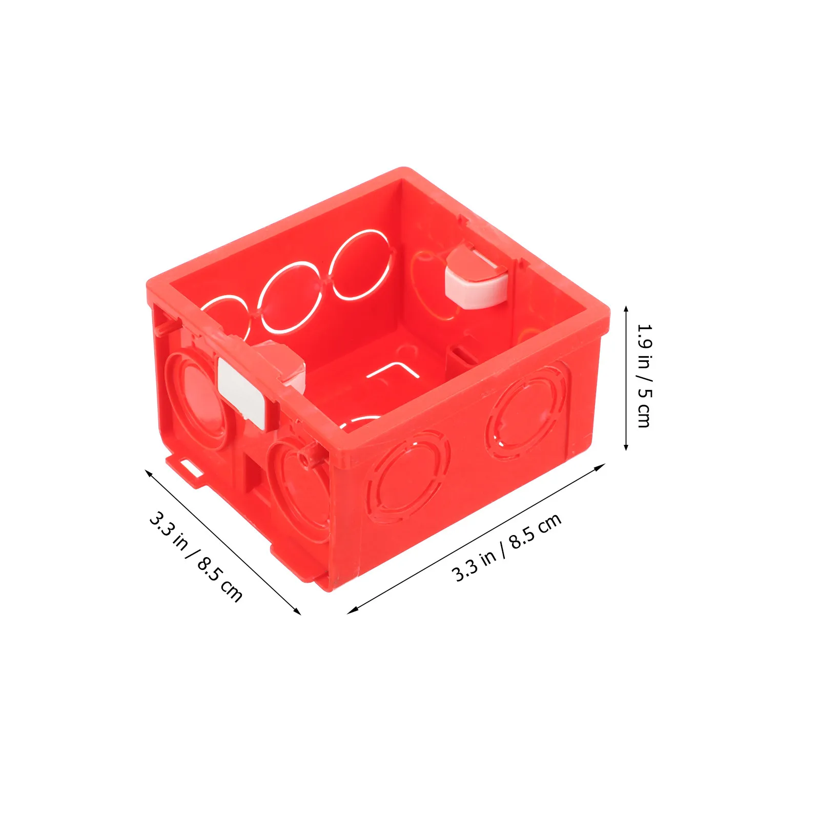 10Pcs 86 Type Wall Socket Box Flush Mounting Junction Box for Cavity Walls Plasterboard Wood Double Hard Nut Flame Retardant