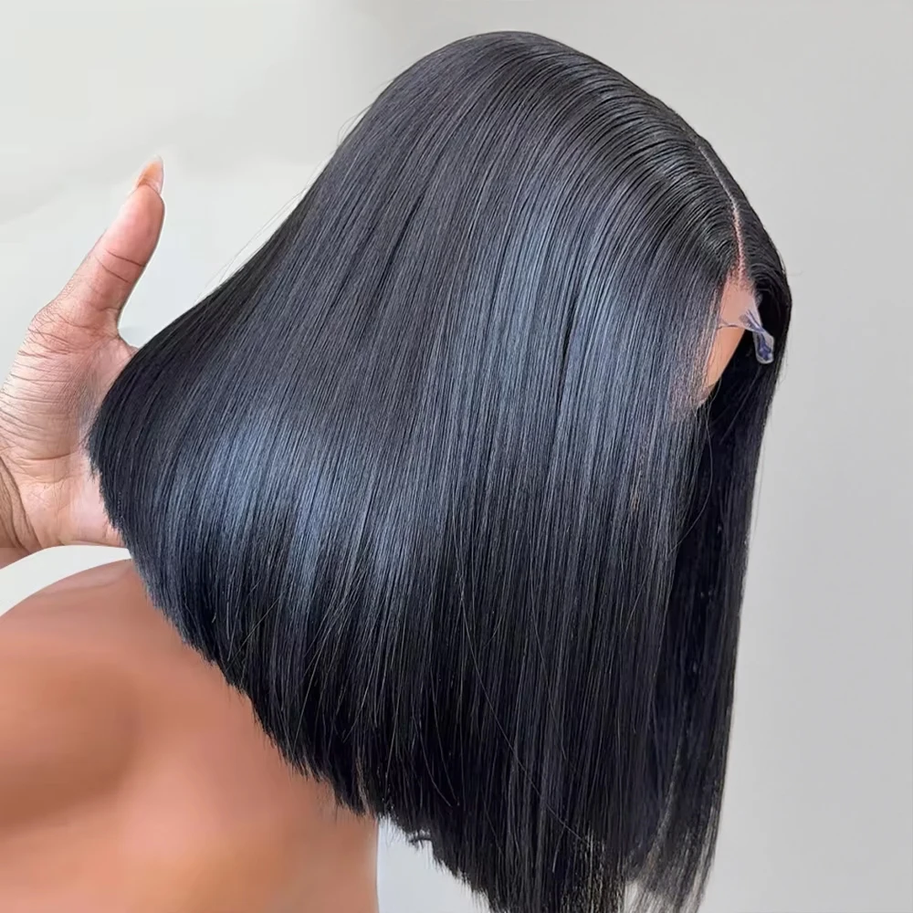 

Малайзийские парики Remy 13x6 13x4 HD Lace Frontal без клея, 100% натуральные человеческие волосы для женщин, 250% плотность, идеально прямые, короткие парики-боб