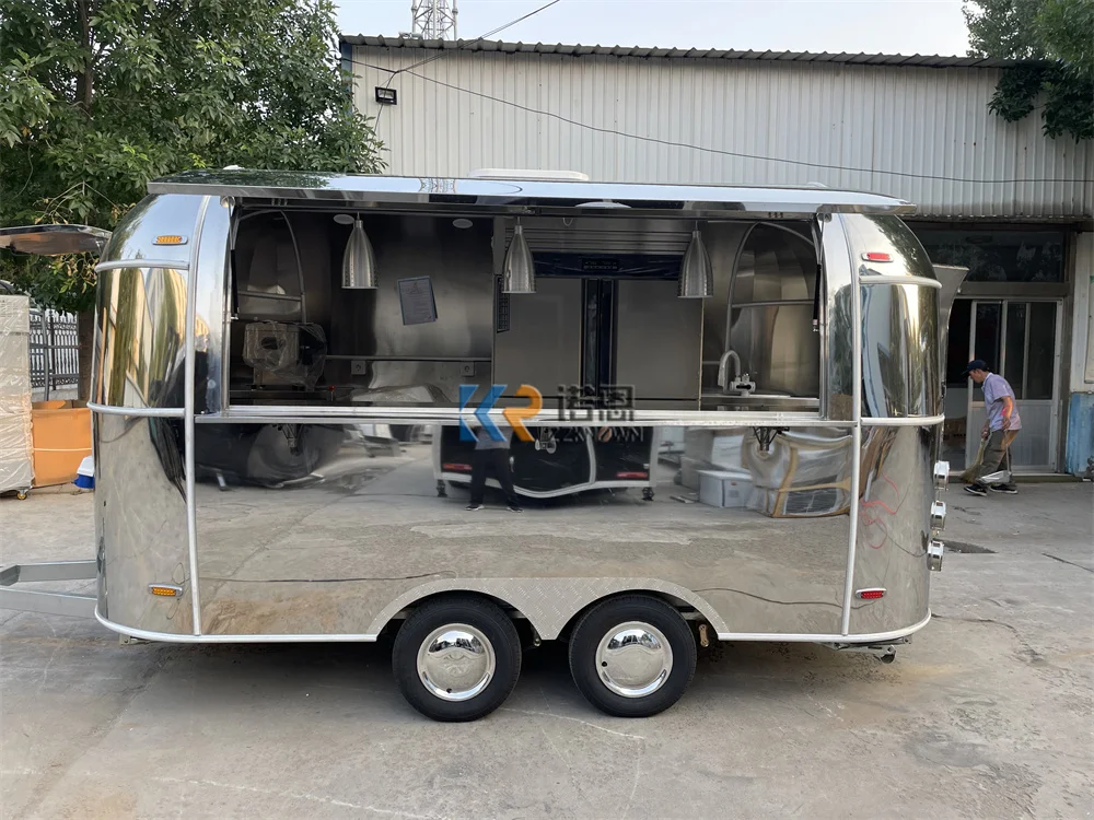 Mobile Food Cart Hamburger Snack Food Truck Trailer for Mobile  Customized Car Restaurant Equipment For Sale