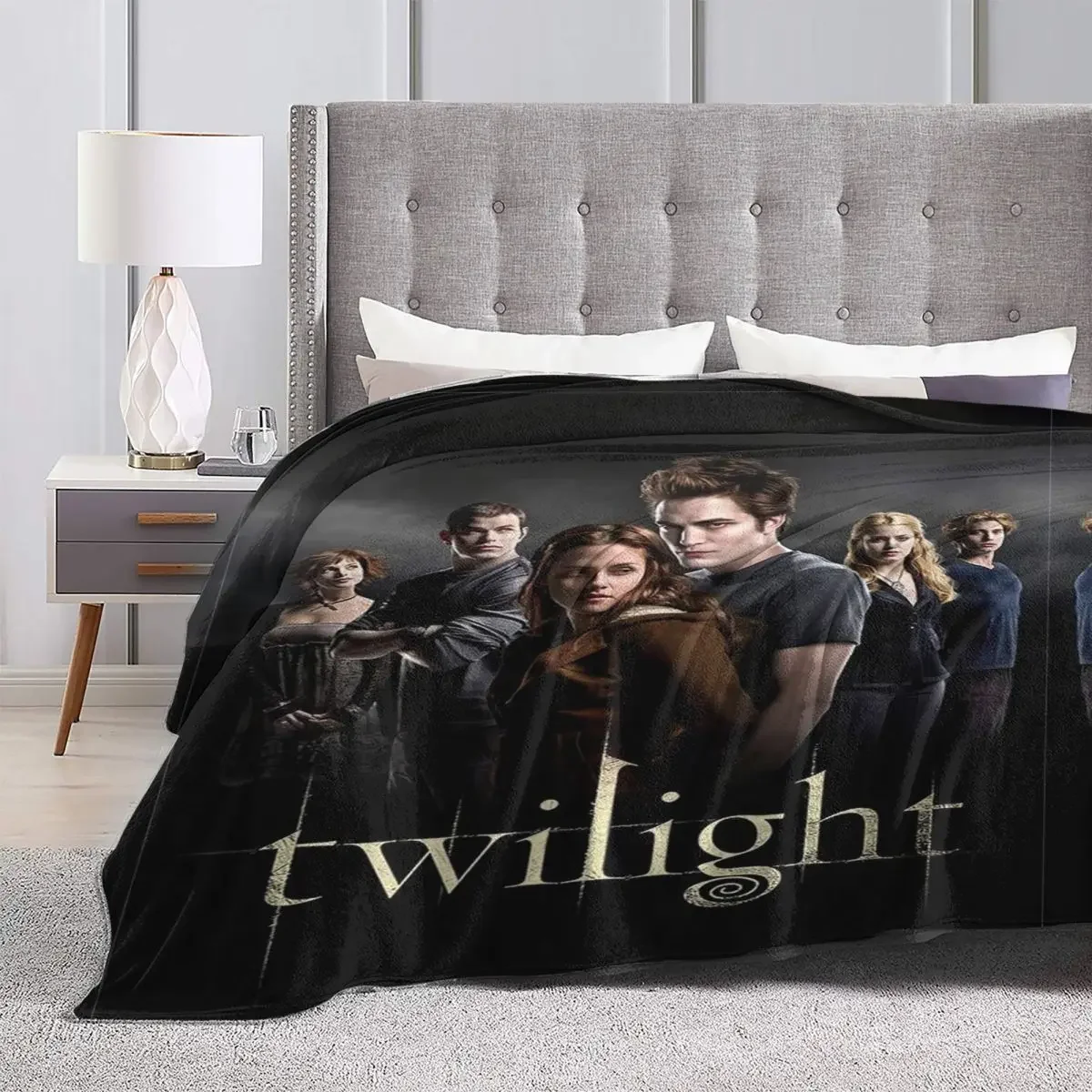 Twilight Blanket Romantic Fantasy Movie Travel Office Flannel Throw Blanket Warm Soft Bedroom Design Bedspread Birthday Gift