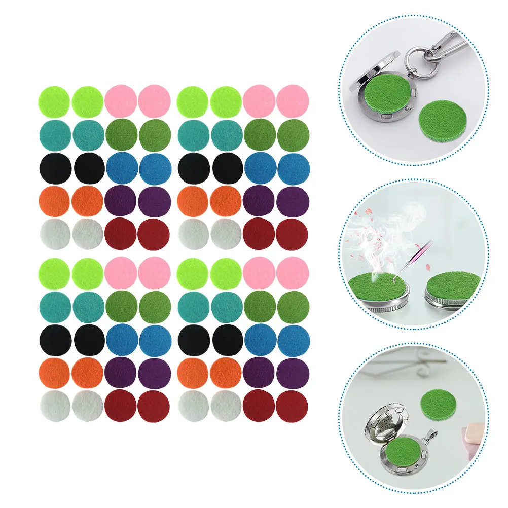 

100pcs Perfume Sponge Fiber Refill Replacement For Essential Oil Diffuser Car Pendant Aroma Pads Cotton Fiber Sheet Fade