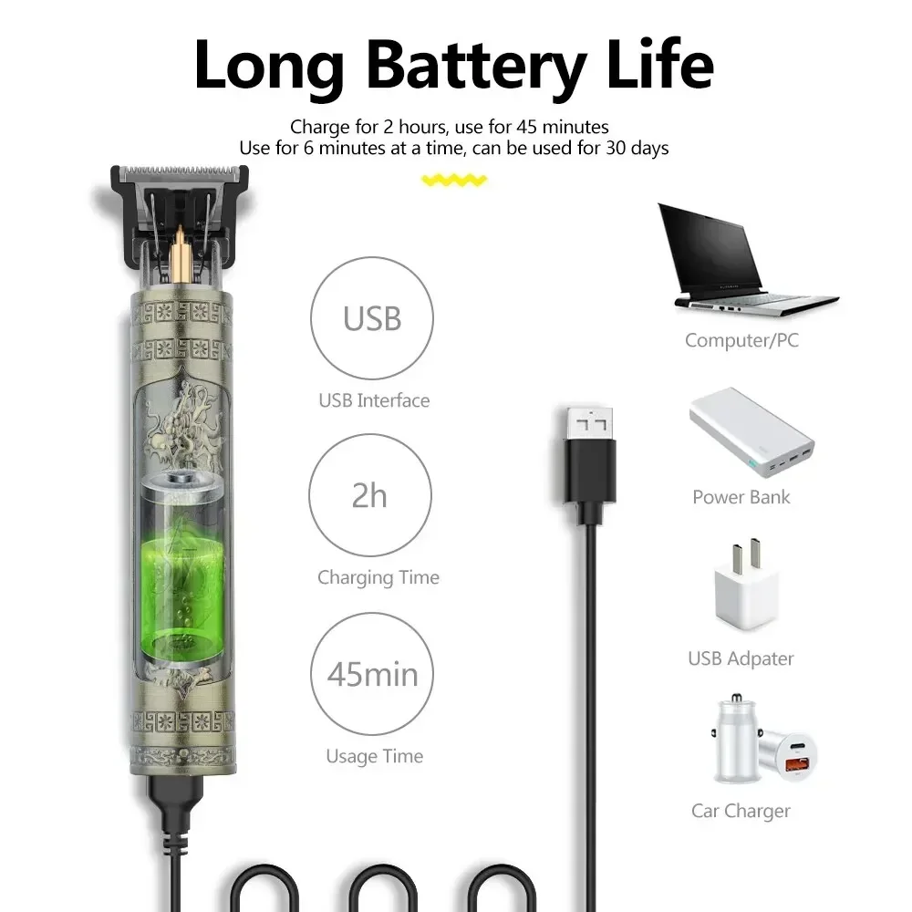 T9 maszynka do włosów golenie brody trymer ciało włosy maszynka do ścinanie włosów elektryczna profesjonalna maszynka fryzjerska maszynka do