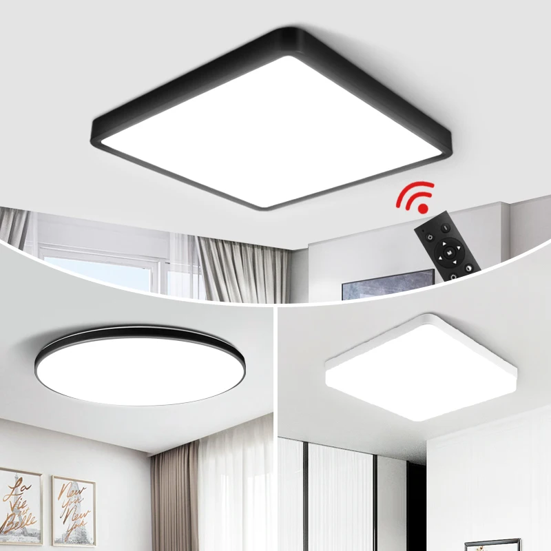 Square Ceiling Lights Lustre Modern Ceiling Lamp Neutral/cold/warm White Remote Control Led Ceiling Light For Bedroom Livingroom