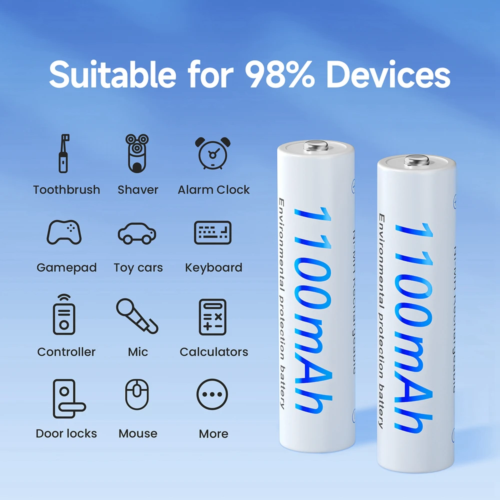 2-16pcs AAA 1100mAh NI-MH rechargeable AAA battery AAA 3A ni mh nimh 1.2V 1.2volt  original high capacity current batteries