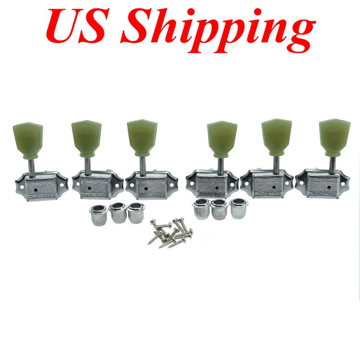 

USA Shipping Wilkinson WJ-44 Deluxe Vintage Guitar Tuning Keys Pegs Machine Heads Tuners w/ Keystone Button for Les Paul/SG/ES