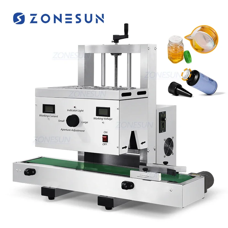 ZS-FK2200R Automatic Desktop Continuous Electromagnetic Induction Plastic Bottle Aluminum Foil Lid Heat Sealing Machine