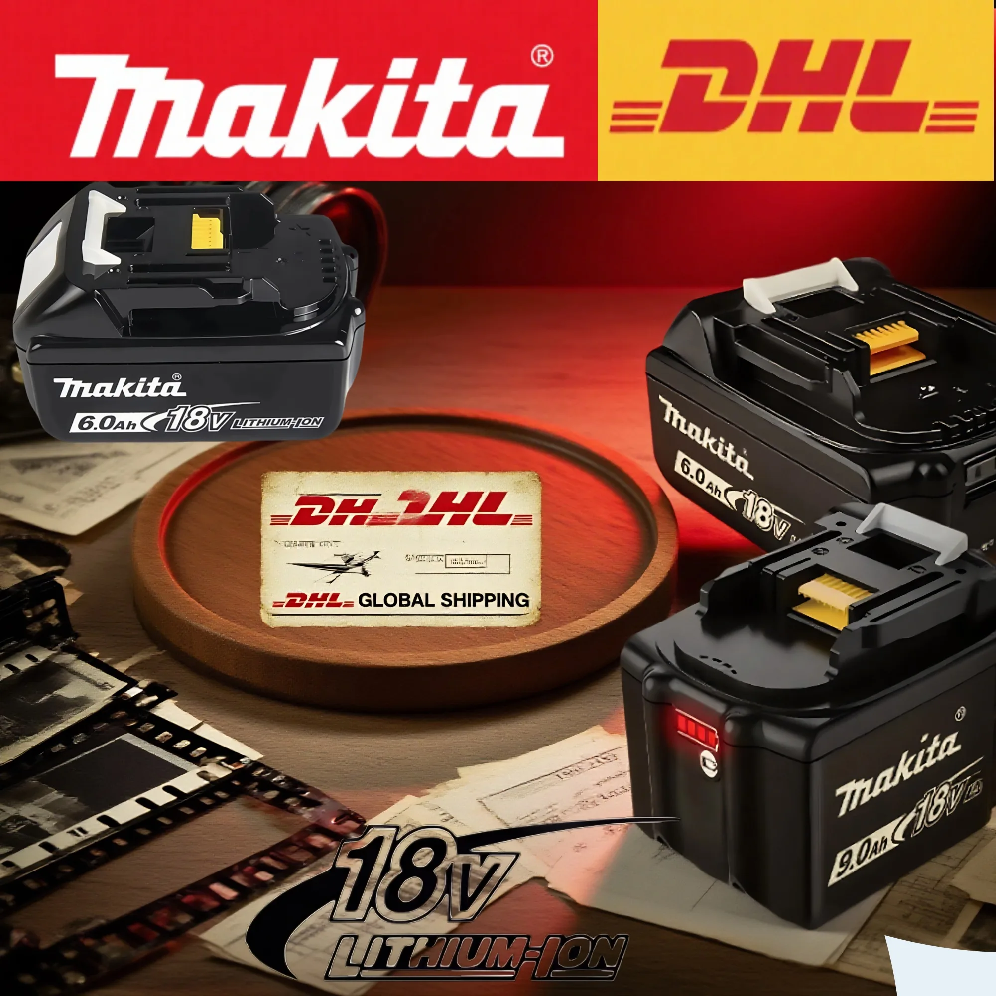 

Оригинальная литиевая аккумуляторная батарея Makita 18 В: 6 Ач/9 Ач, подходит для BL1840, BL1850, BL1860 и инструментов, сменные аккумуляторы