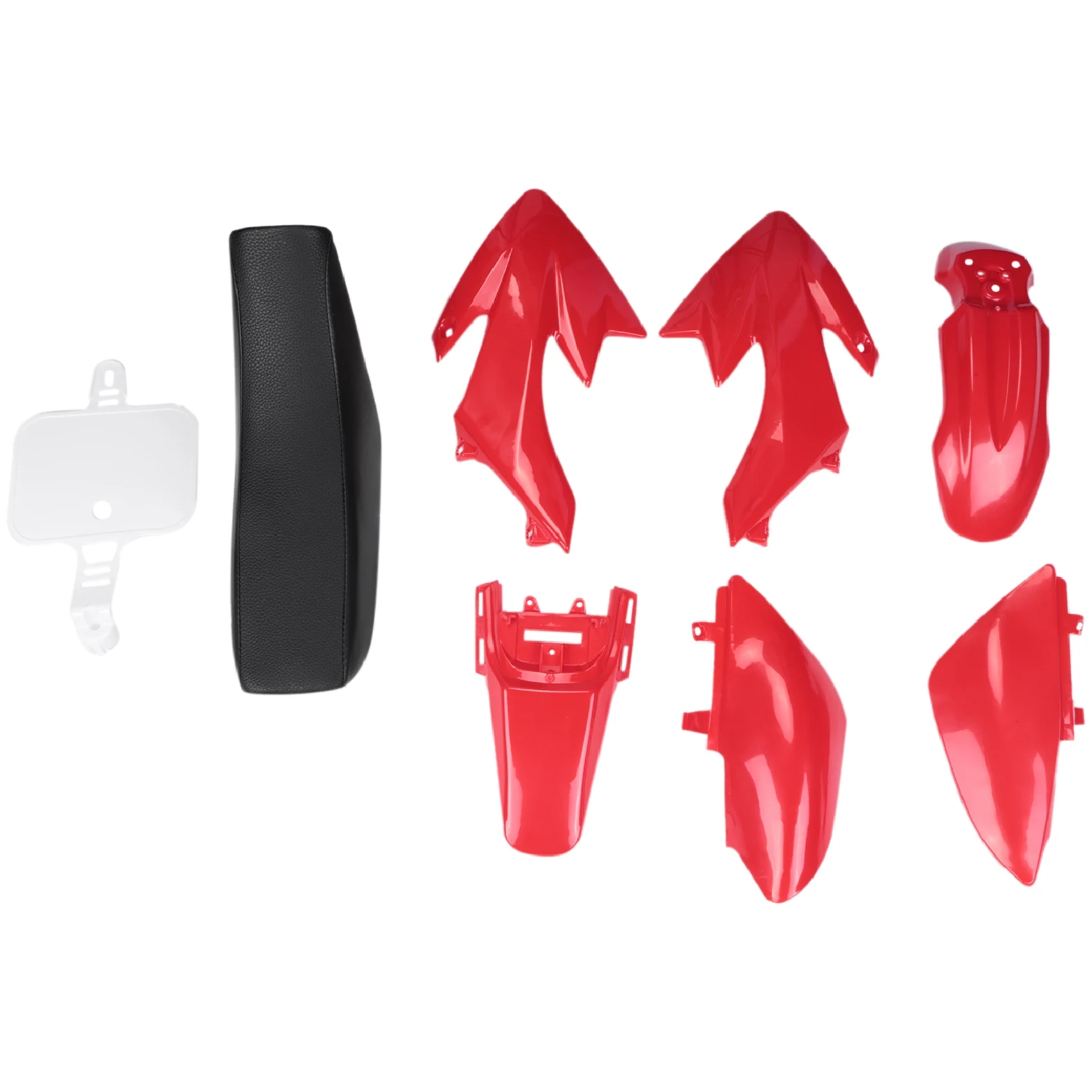 8Pcs 50Cc 110Cc 125Cc 140Cc Plastic 4-Stroke Crf50 Pit Off-Road Bike Set Mudguard Seat - Motorcycle Motorcycle Diy Kits Red