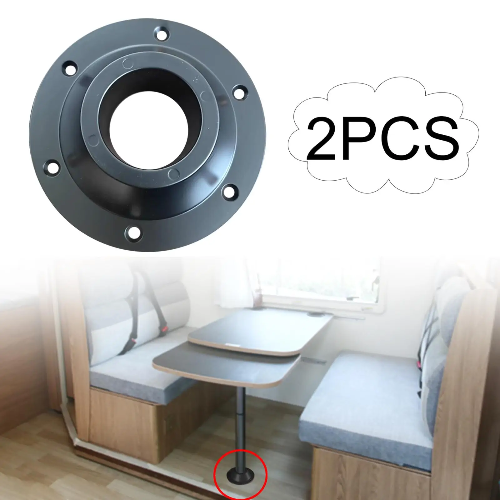 

Основание для стола RV, черные запчасти, аксессуары, профессиональный алюминий, легкое использование, 2 шт.