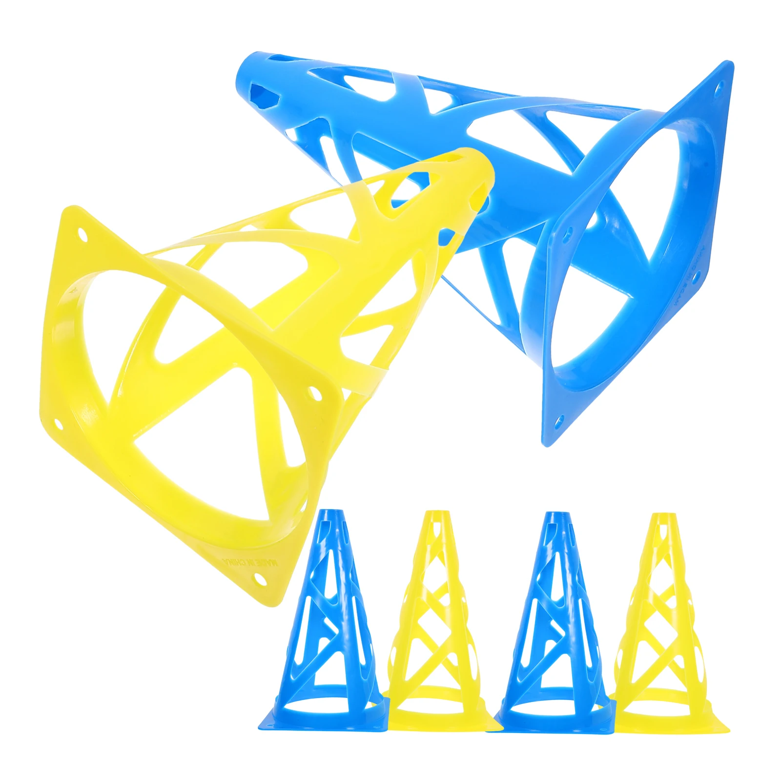 

6 Pcs Training Cones Plastic Sports Flag Bucket Soccer Practice Equipment Football Pp for