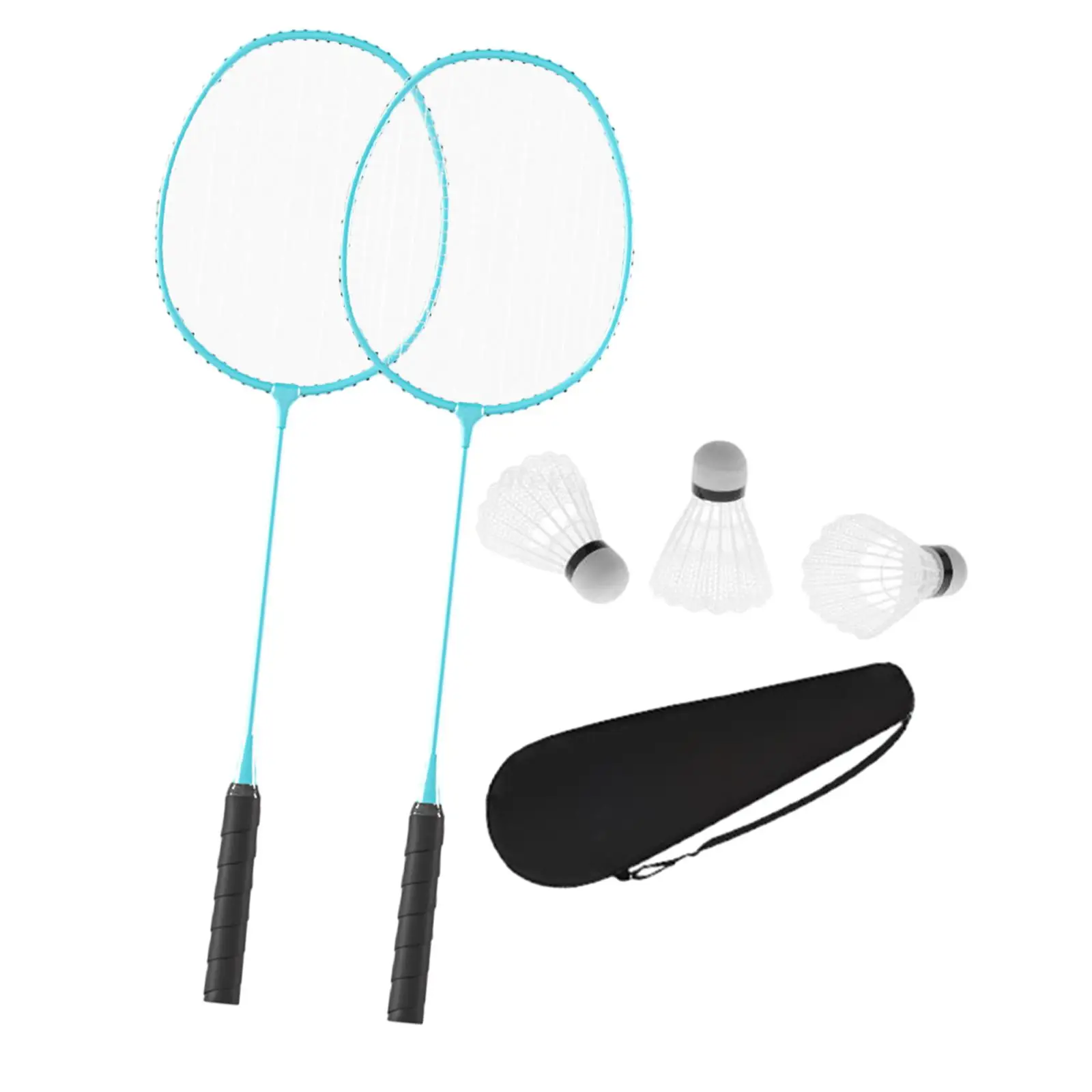 Badminton Rackets Set 2 Player with Rackets Bag for Beginners Outdoor Indoor