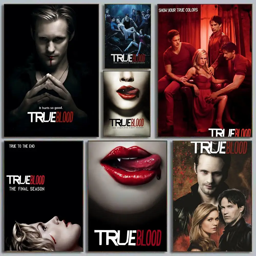 T-True Blood Tv Show Poster Home decor HD sticky wall waterproof home living room bedroom bar decoration