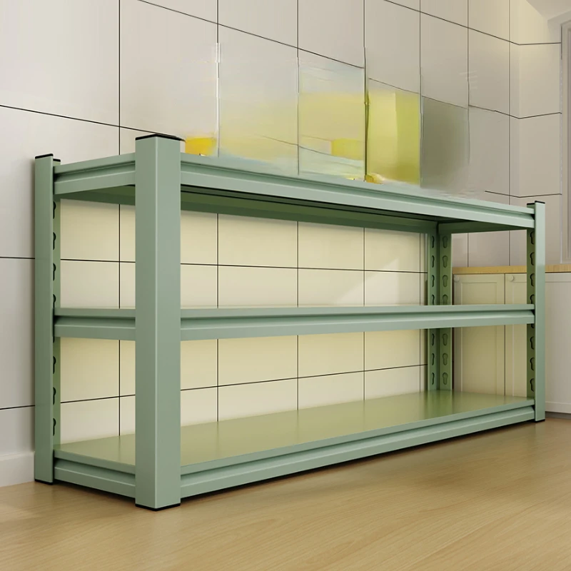 Kitchen rack Floor-to-ceiling multi-layer household storage rack Shelf Microwave oven storage rack