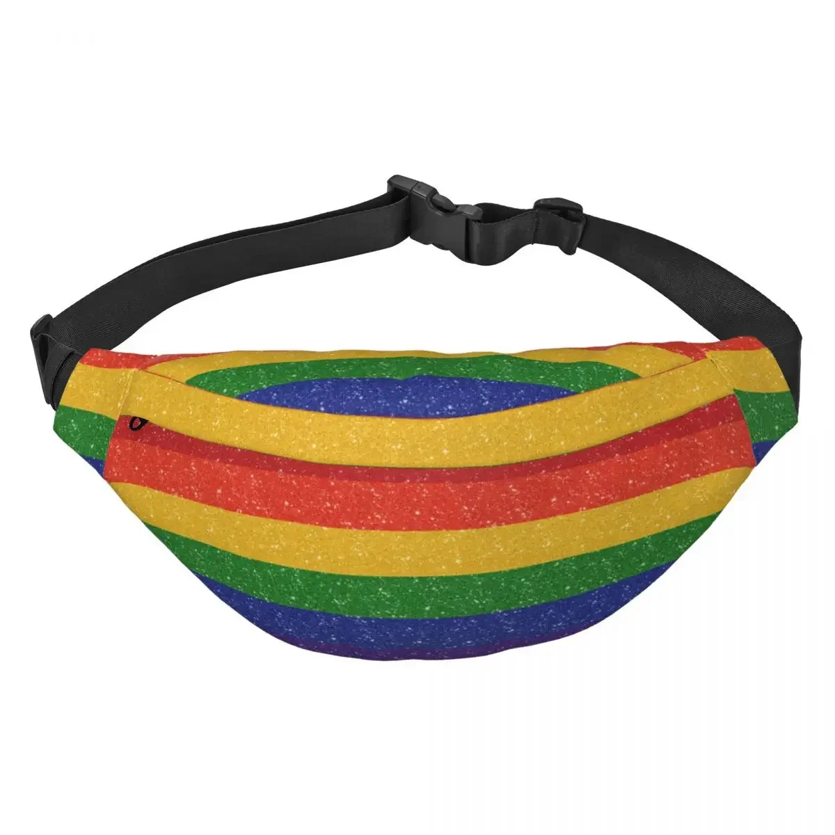 Faux Glitter Rainbow Pride Flag Fanny Bag LGBT Gay Lesbian Sling Crossbody Waist Pack Women Men Traveling Phone Money Pouch