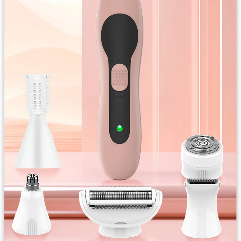 

5 In 1 Wet/Dry Face Hair Remover USB Charging Painless Hair Removal Multi-Purpose Portable Shaving Machine for Women