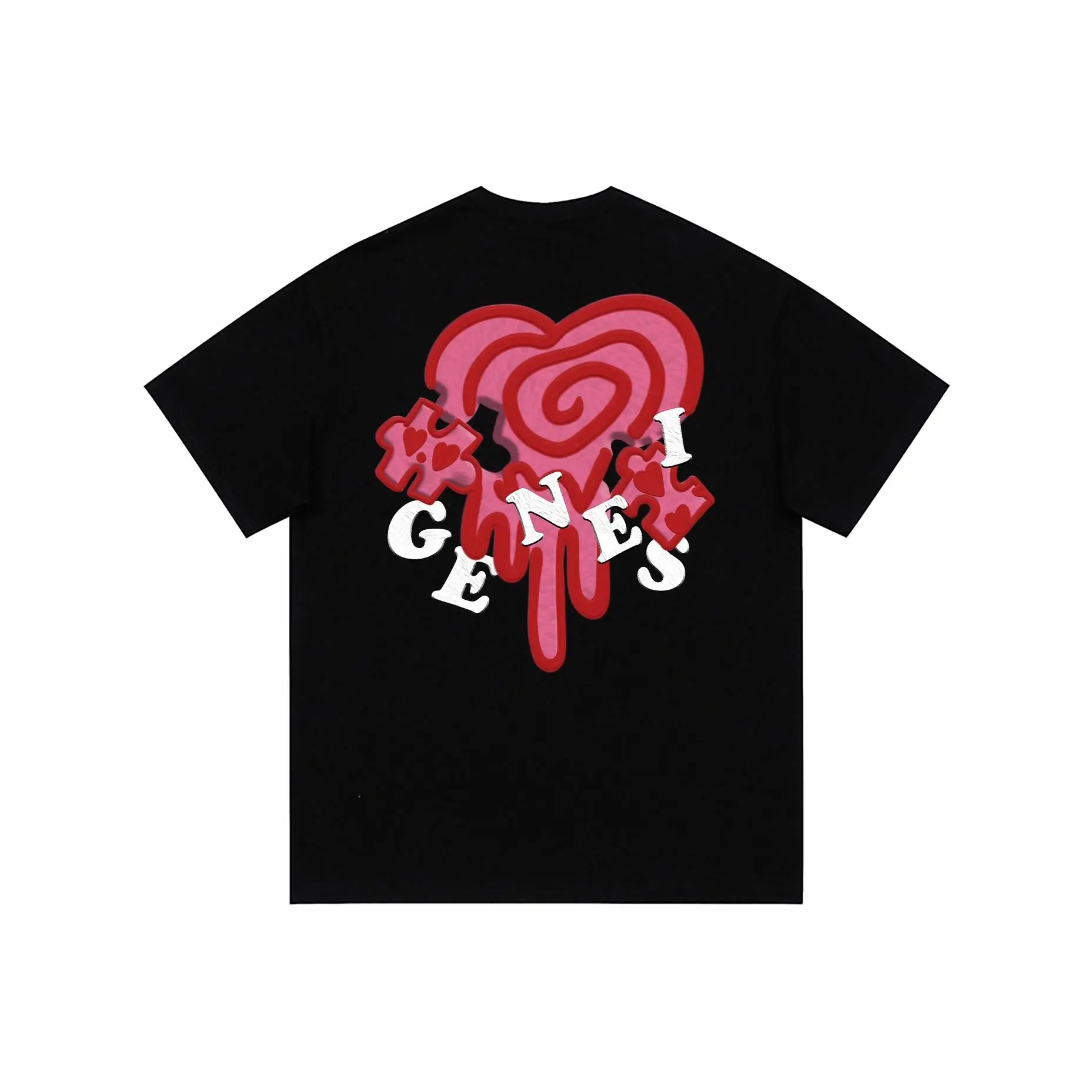 

Футболки с короткими рукавами и рисунком для американского баскетбола, тенниса, летняя модная футболка для отдыха из чистого хлопка, мужская и женская футболка Y2K