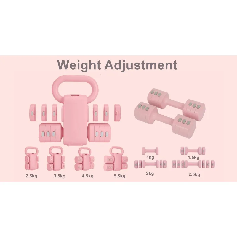 High Quality Two-in-One Adjustable Steel Training Kettlebell and Dumbbell Multi-Functional for Home Use for Men/Women