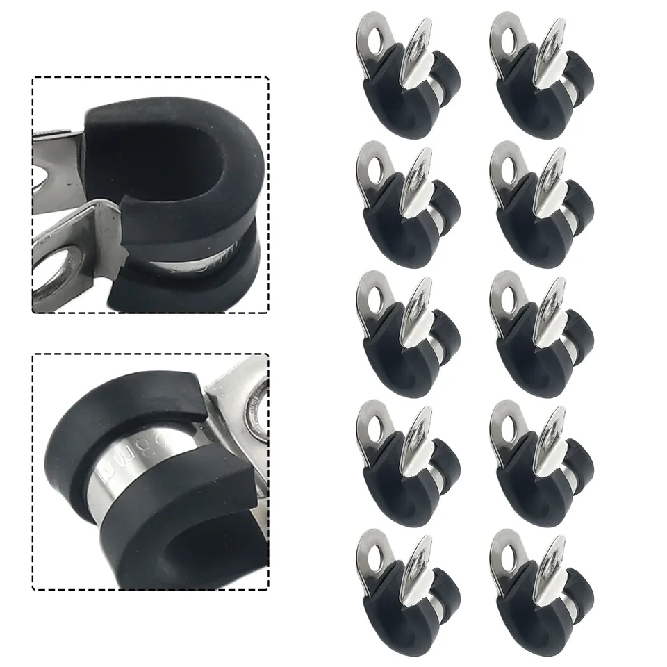 Produktbild von 136-teiliges Kabelschellen-Set – 10 Größen Aus 304 Edelstahl Mit Gummipolsterung