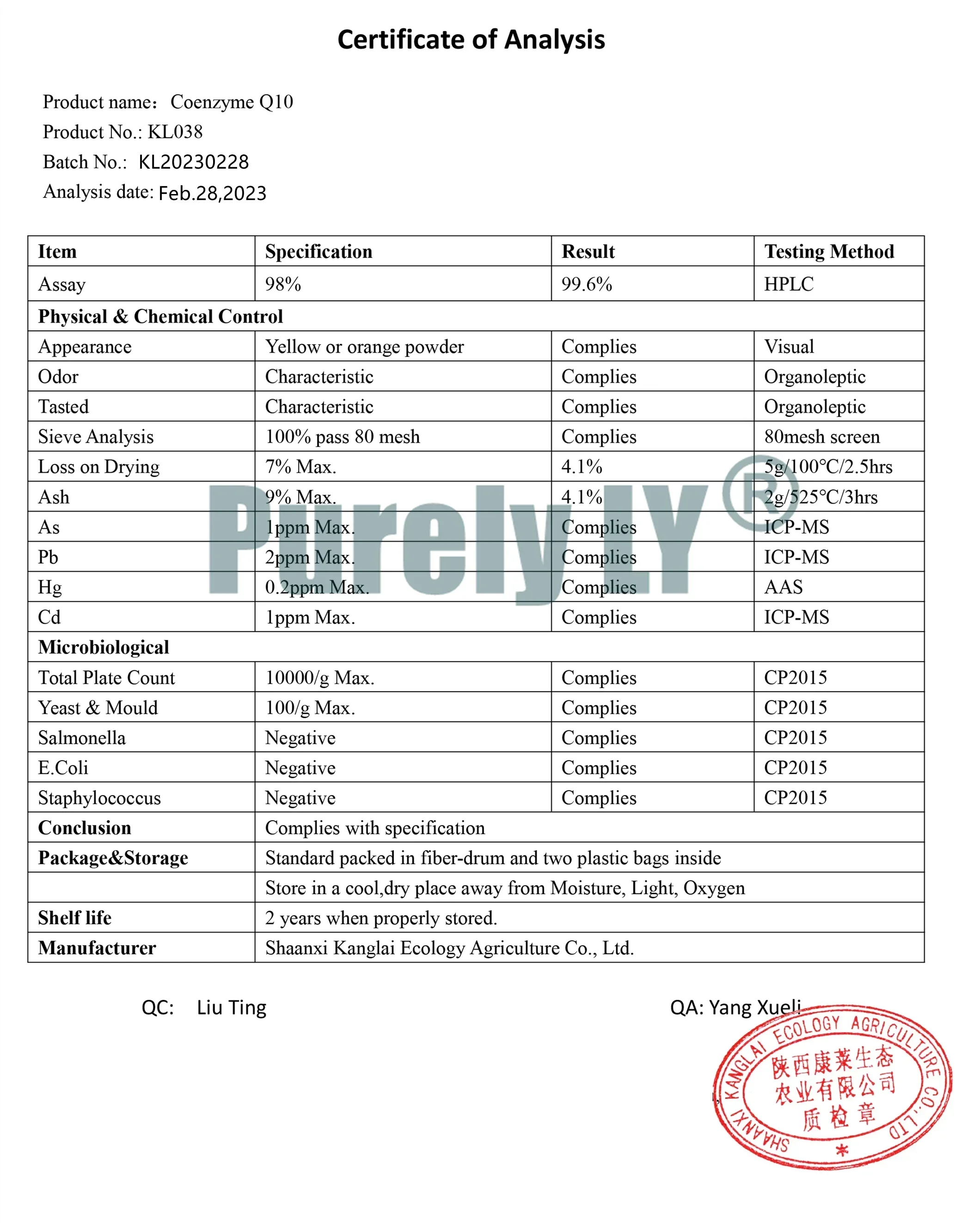 50g-1000g Q10 ,Factory Direct Sale COQ10 in Water