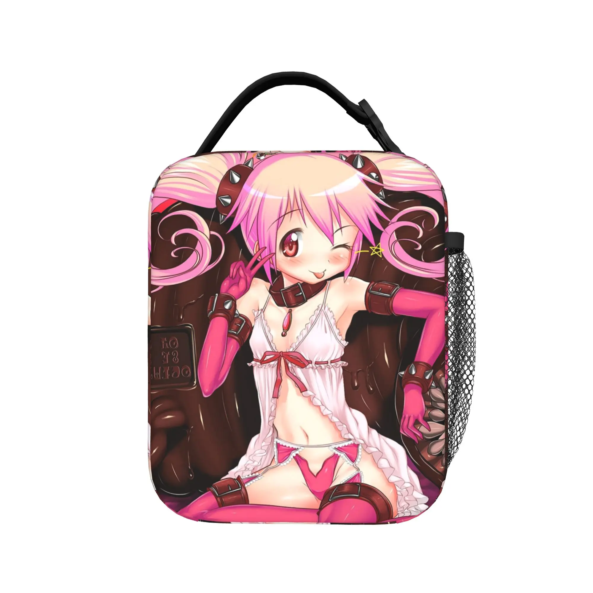 Puella Magi Madoka Magica Anime Insulated Lunch Bags Cooler Bag Lunch Container Magical Girl Kaname Tote Lunch Box Office Picnic