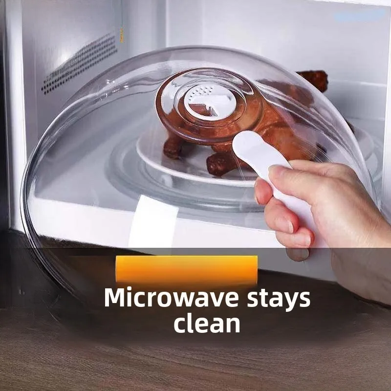 Food Grade Transparent Microwave Oven Cover Lid Freshness Preservation  Heating Cover for Hot Dishes Splash Proof