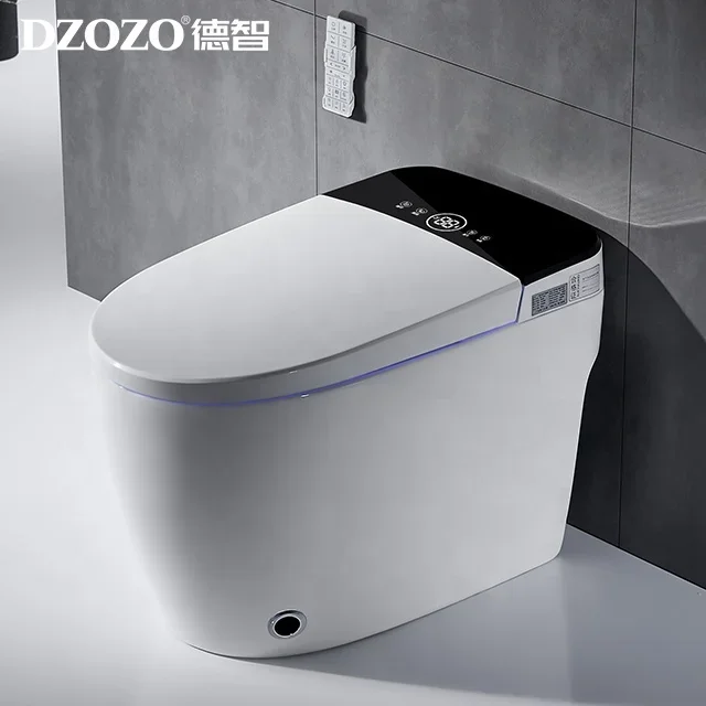 New Design Electronic Wall Hang Mounting Advance Bowl Household One Piece 220v Smart Toilet With Built In Water Tank