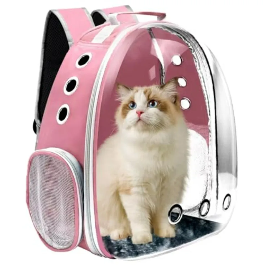 

Cat Backpack Carrier, Pet Cat Carrier with Ventilated Design for Carrying Puppy Cats, Pet Carrier Backpack for Traveling/Hiking