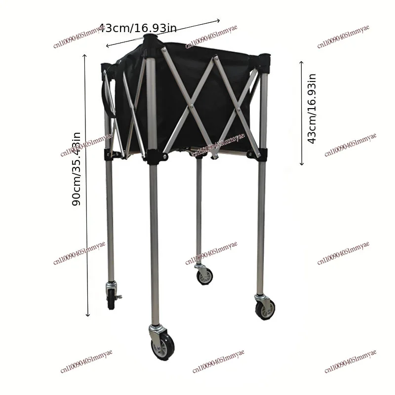 

Tennis storage cart Table tennis coach Pick up cart Ball frame Aluminum alloy folding cart Folding portable