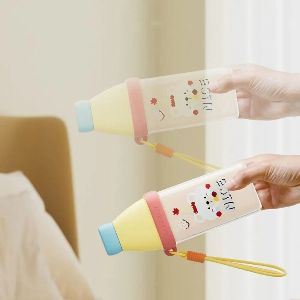 Cute Plastic 3 in 1 Toothbrush Cup Large Capacity Cartoon Mouthwash Cup Space Saving Toothbrush Storage Case Business Trips