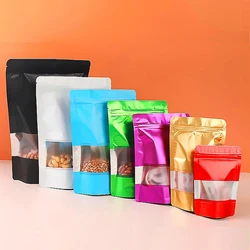 Matt Stand Up Colors Frosted Window Aluminum Foil Zip Lock Bags Snack Jewelry Food Candy Gift Resealable Storage Packaging Bag