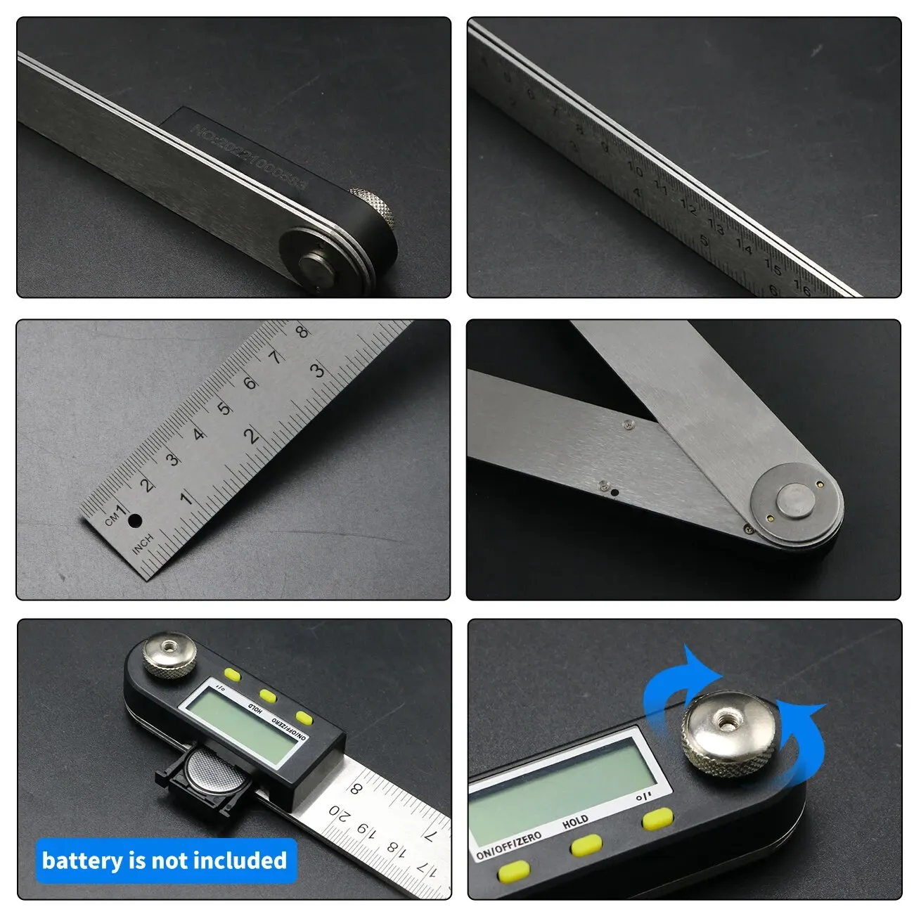 Shahe 0-200/300mm Digital Protractor Angle Ruler Electron Goniometer Angle Finder Meter Angle Gauge Measuring Tools