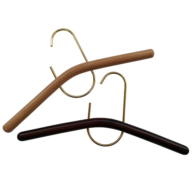 New light beech women\'s solid wood hanger wedding dress shop clothing store wooden clothes hanger creative wooden clothes