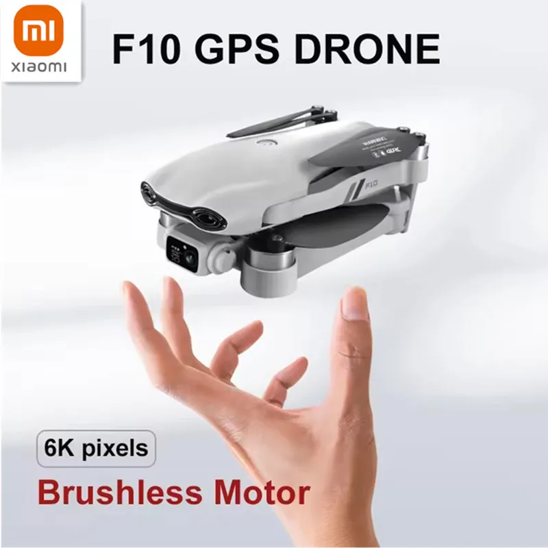 Xiaomi f10 rc drone 8k professinal com 6k grande angular câmera dupla hd 4k sem escova dobrável rc helicóptero wifi fpv rc drone brinquedos