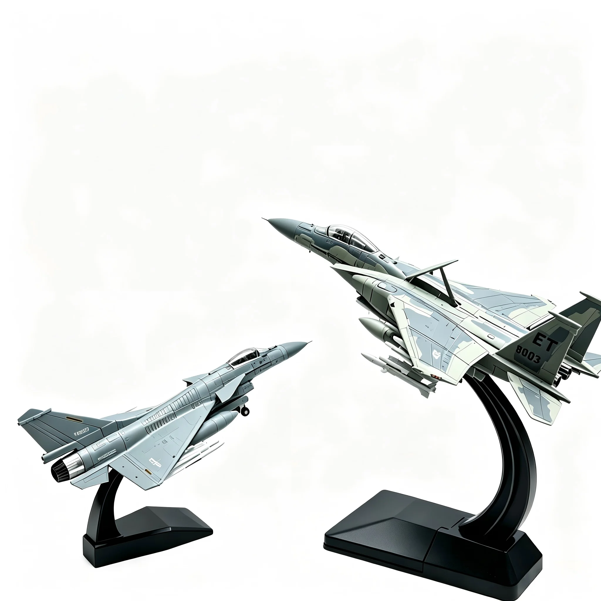 1:72 Scale Plastic Snap Assembly Fighter Jet Model Set F-15 Eagle & J-10 Aircraft Replica Military Plane Collection Display