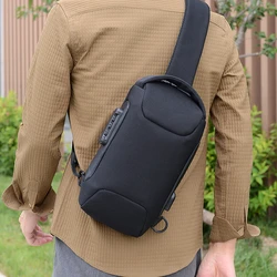 2024 Fashion Trend Crossbody Men Small Shoulder Multi-function Casual Oxford Cloth Chest Bags With Big Pockets For Work Business