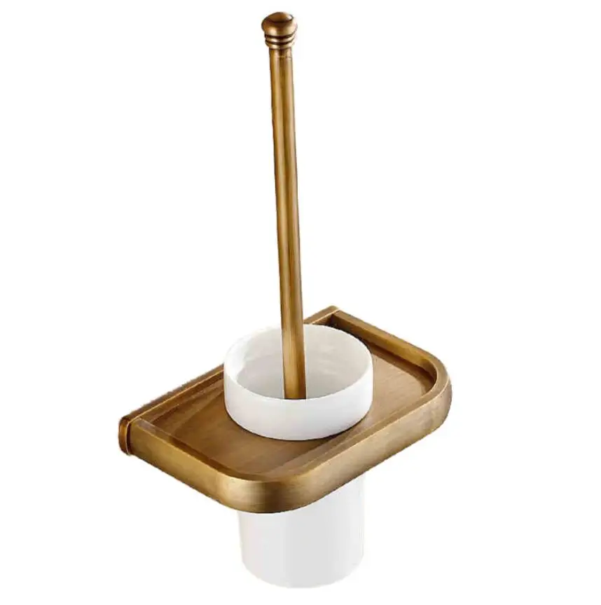 Toilet brush - Home all-round toilet cleaning brush set - Wall-mounted bathroom storage rack - Luxury item for modern homes