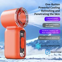 Ventilateur portable rechargeable super mini haute vitesse, le plus vendu de l'été, avec affichage numérique et vent puissant ultra-silencieux 2