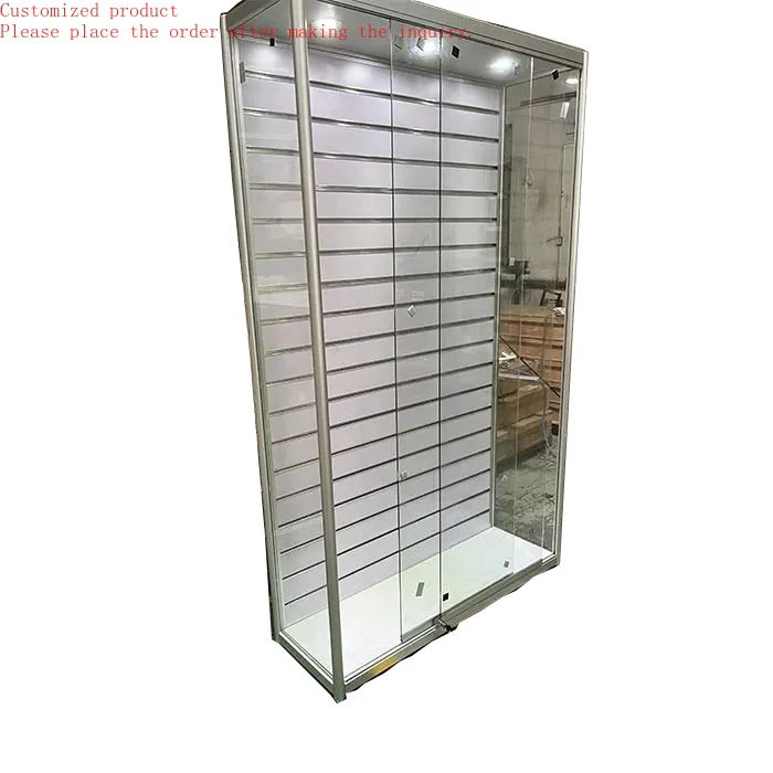 

Custom.Slatwall LED Lighting Lockable Sunglasses Optical Accessory Storage Rack Show Case Display Cabinet