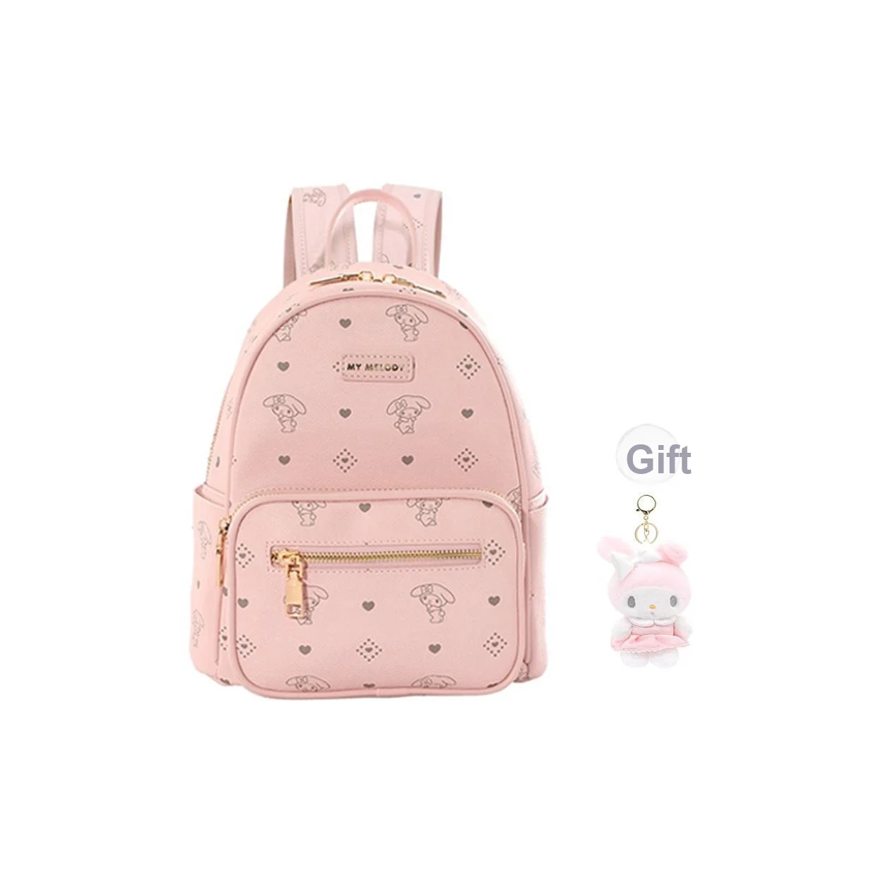 Sanrio My Melody Synthetic Leather Backpack Regular Women's Pink JC-41565 view 5