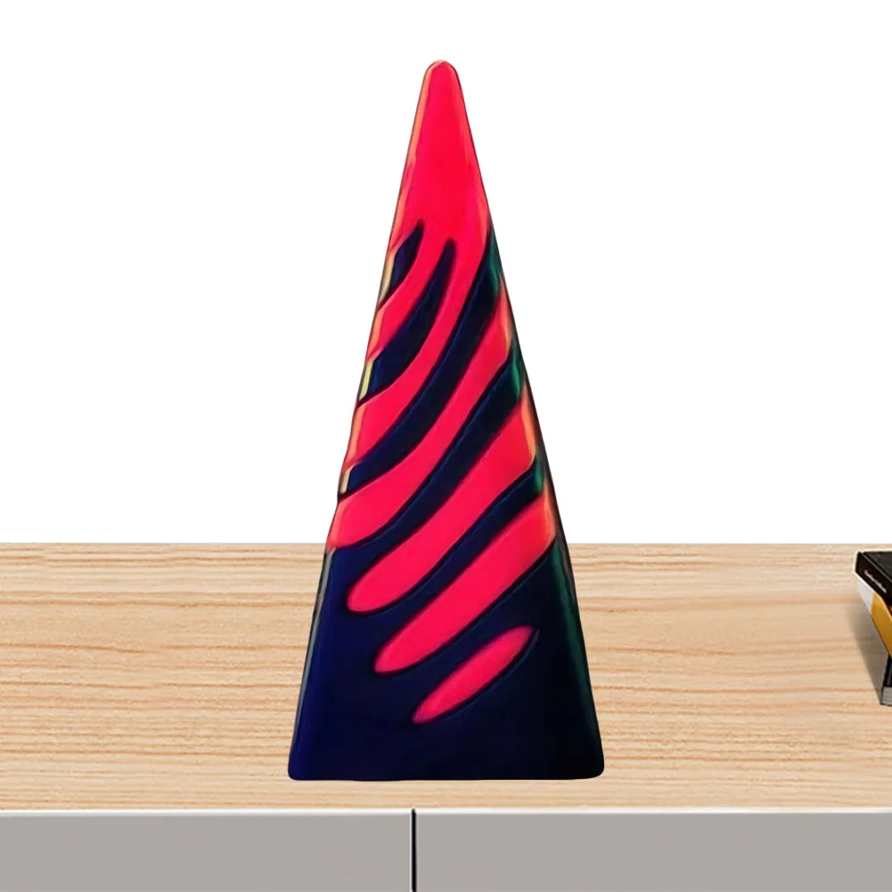 

3D-печатная спиральная конусная игрушка: Невозможная пирамида-головоломка, мини-скульптура с эффектом вихревой нити, иллюзия прохождения сквозь пирамиду, фиджет-игрушка