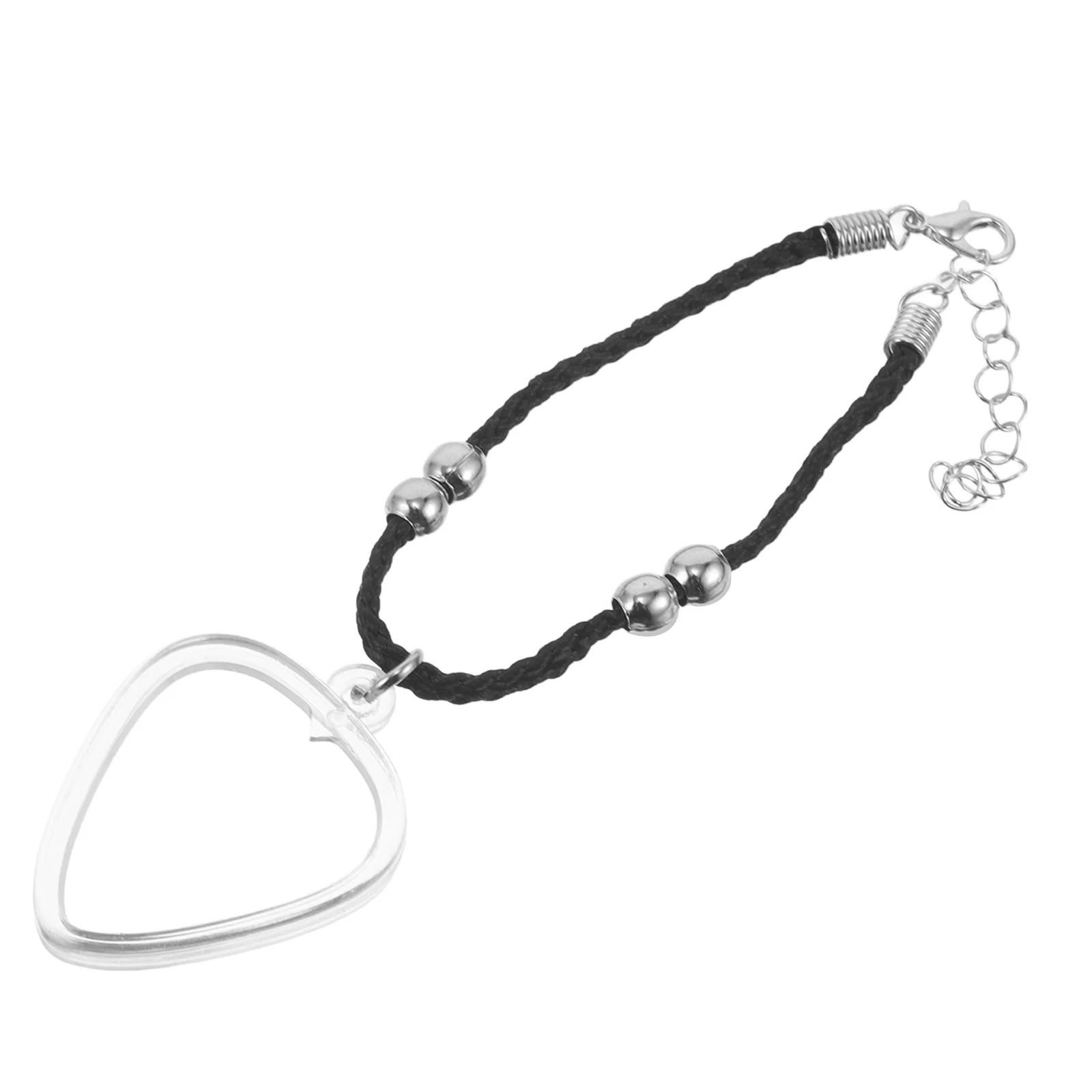 

1Set Heart Shape Guitar Pick Holder Bracelet Compact Pick Display Case Travel Small Guitar Picks Storage Organizer