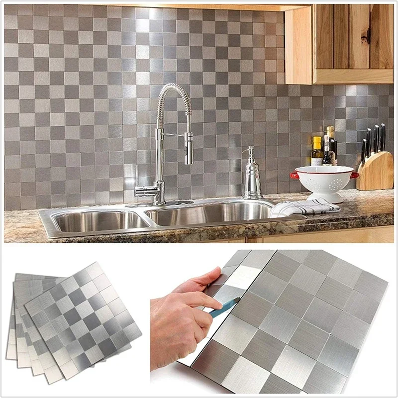 

Self-adhesive Tiles Peel and Stick Backsplash Mosaic Wall Stickers 3d Wall Panel Bathroom Waterproof Stick on Tiles for Kitchen