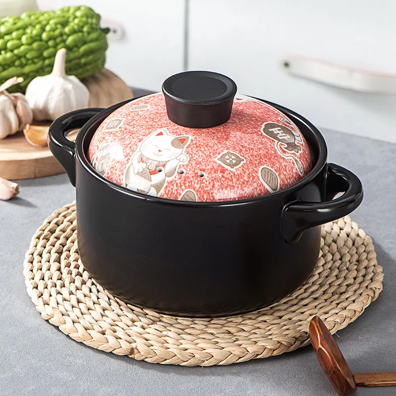 DSA Household Casserole Lucky Cat Sheng Binaural Stew Pot Stew Pot Soup Porridge Household Gifts Festivals
